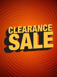 Clearance sale Clearance sale